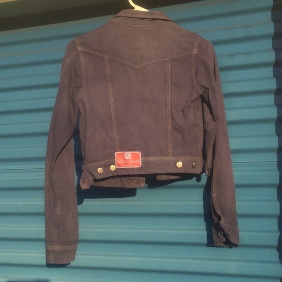 Rustic Denim - Denim Jean Jacket Cropped Indigo Blue Size Small - Picture 6 of 7
